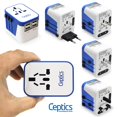 thumbnail image 3 of Adaptador de viaje Ceptics Universal World Power con 4 puertos USB, 3 of 6