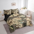 thumbnail image 2 of Manfei Farmhouse Deer Duck Twin Bedding, Vintage Fishing Bedding Comforter Set, Brown, Black Reversible, 7 Pieces, 2 of 6
