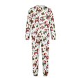 thumbnail image 6 of Family Holiday Pajamas, Family Pajamas, Christmas Pajamas Family, White Snowman Holly Pinecone Long Sleeve Crew Neck Soft Breathable Cozy Loungewear Set for Holiday, 6 of 6