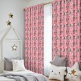 thumbnail image 5 of Blackout Kids Curtains,Pink Christmas Santa and Tree Pattern Childrens Insulated Curtains Set Of 2,Bedroom Essentials,Toddler Room Decor 52"x84", 5 of 5