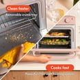 thumbnail image 4 of Bella Air Fry Horno tostador, 7 opciones de cocción preestablecidas, bandejas revestidas EverGood seguras para lavaplatos, apagado automático de 60 minutos con temporizador audible, luz indicadora de, 4 of 5
