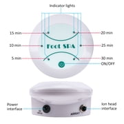 Global Care Market 1-Stage Detox & Ionic Cleanse Foot Spa with Arrays and Accessories, White