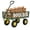 Yellow hub + dark green frame + black handlebars, variant on 900 lbs Heavy Duty Steel Garden Cart – 3-in-1 Outdoor Utility Wagon with Removable Mesh Sides, 10" All-Terrain Tires, Flatbed Convertible, 180° Rotating Handle – For Lawn, Yard – Black Cart