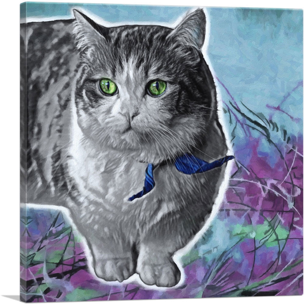 ARTCANVAS Munchkin Cat Breed Canvas Art Print - Size: 18" x 18" (0.75" Deep)