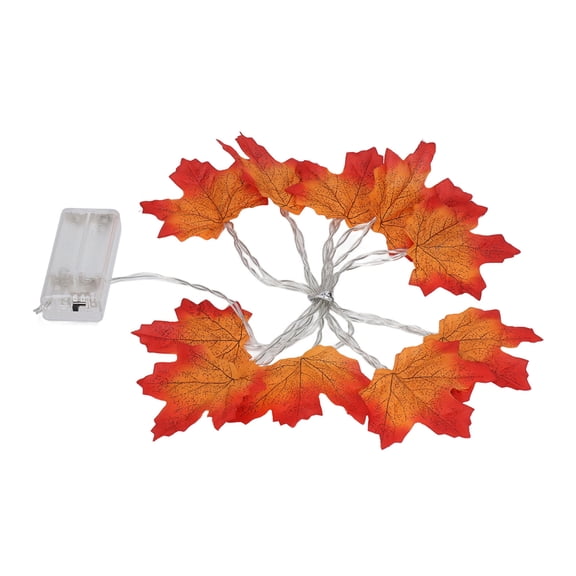 Thanksgiving Decorion Light, Vivid 5.4ft Battery Operated Maple Leaves String Light For Home