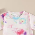thumbnail image 5 of Baby Girl Clothes Toddler Baby Girls Summer Outfits Daisy Ruffle Short Sleeve T-Shirts Tops Floral Shorts 2Pcs Clothes Set, 5 of 6