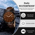 thumbnail image 3 of Watch for Men Minimalist Ultra Thin Wrist Watch Waterproof Quartz Analog Watch with Leather Strap -Gift for Men, 3 of 7