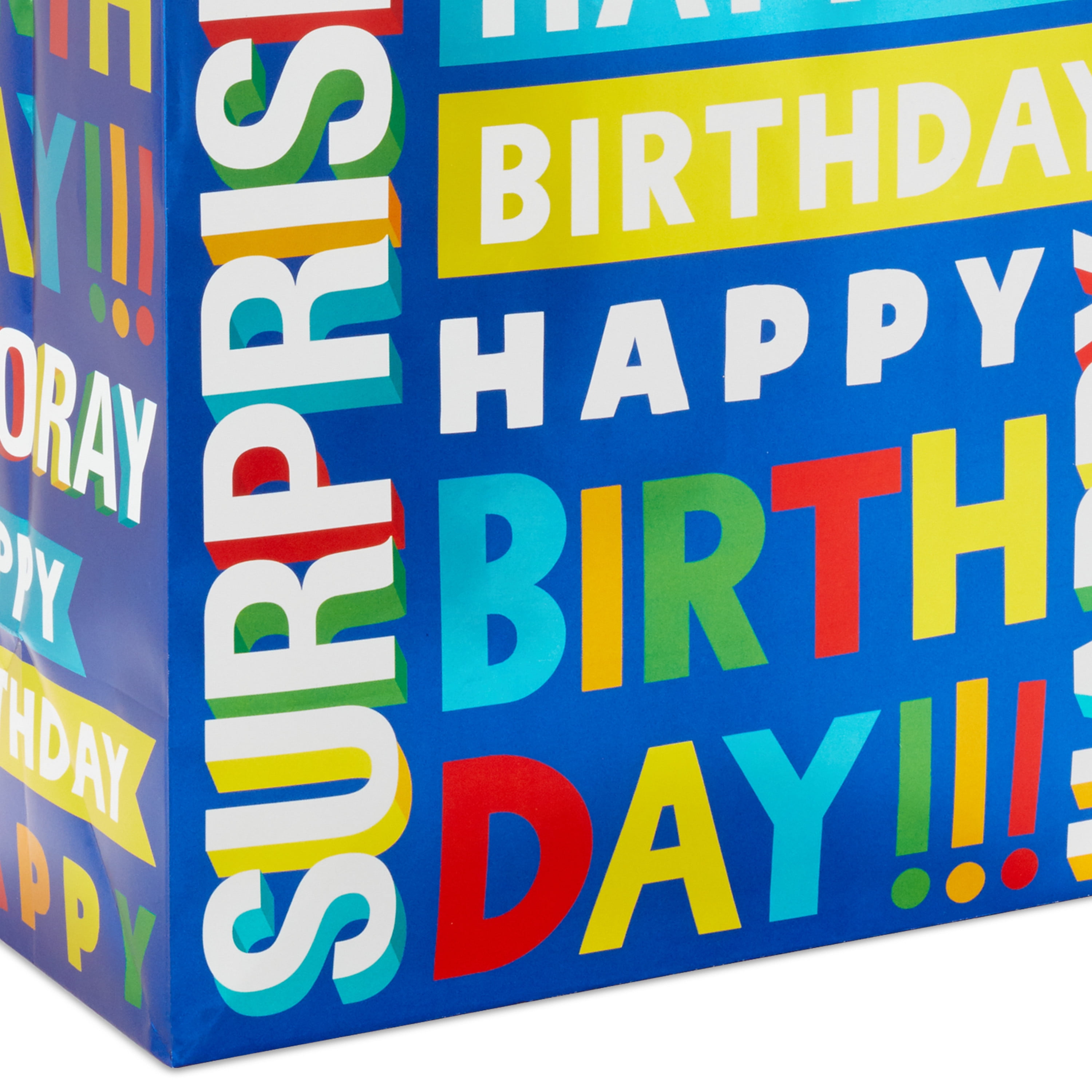Hallmark Large Birthday Gift Bag (Tossed Words on Blue)