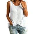thumbnail image 5 of idosla Womens Tank Tops Sleeveless Eyelet Embroidery Scoop Neck Loose Fit Casual Summer Flowy (White, 3XL), 5 of 8