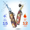thumbnail image 2 of 29oz Insulated Water Bottle with Tea Infuser, Stainless Steel Travel Mug, Watercolor Splatter Painting Print, 2 of 6