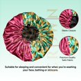 thumbnail image 5 of Large Silky Design Anime Bonnet with Elastic Soft Band Adjustable for Women and Men, Comfortable Satin Fabric, TomiokB, 5 of 8