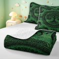 thumbnail image 4 of Homewish Vintage Bohemian Damask Quilt King,Nature Botanical Tree King Coverlet Set,Black Green,Black Reversible,3 Pieces, 4 of 7