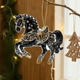 thumbnail image 5 of 2D Flat Christmas Colorful Horse Acrylic Hanging Ornament Multi-Color Print Decoration for Tree and Car Festive Holiday Decor Gift for Celebrations, 5 of 6