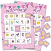 Pink Kids Birthday Party Bingo Game for Girls - 24 Players - Sprinkles - Distinctivs