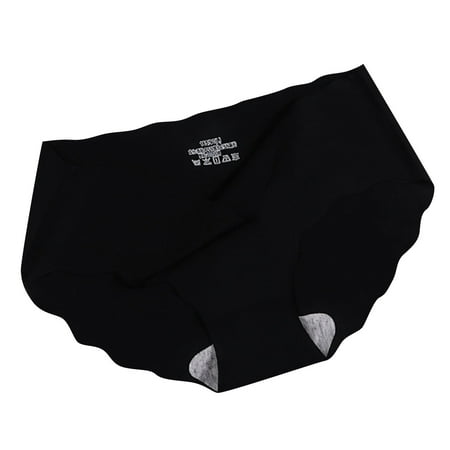 DondPO Womens Underwear Women s Ice Silk Underwear Women s Corrugated Mid Cotton Crotch Underwear Sexy Hip Lifting Briefs Womens Sexy Underwear Seamless Underwear For Women Black M Clearance