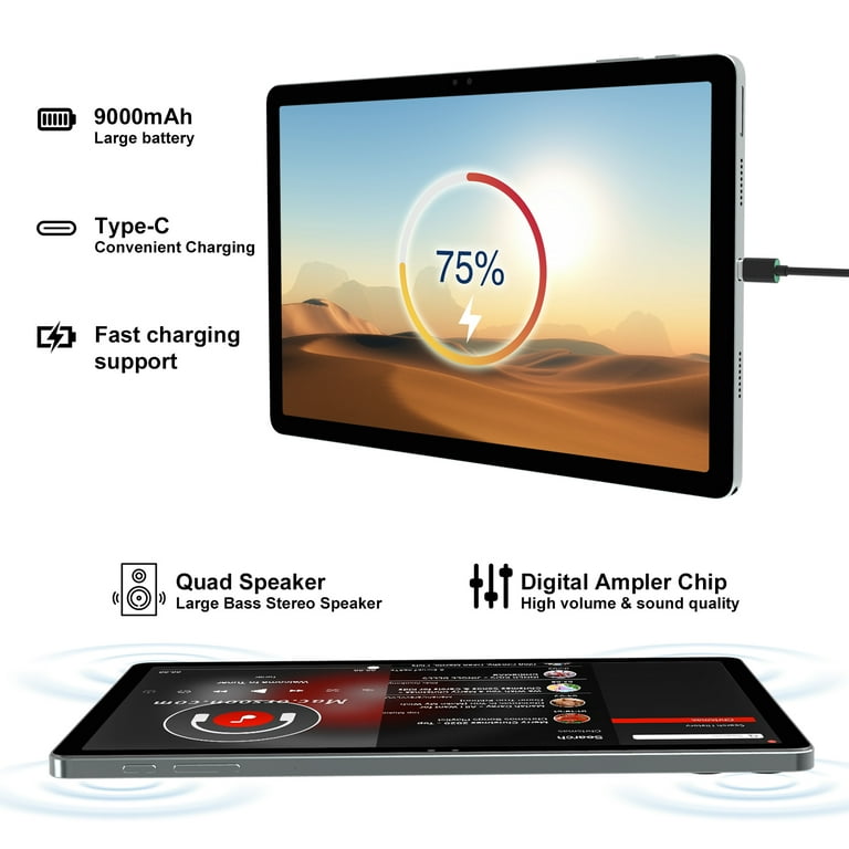11インチ Androidタブレット 128GB 18GB RAM BAIWOYER 11 Inch Android 14 Tablet 2K Display 18GB RAM 128GB ROM