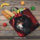 thumbnail image 5 of Balery Mysterious Hooded Wolf Bolsa de Mano para Mujeres con Cremallera, Bolsa de Gimnasio con Compartimentos, Bolsa para Laptop, Bolsa para Trabajo, 5 of 7