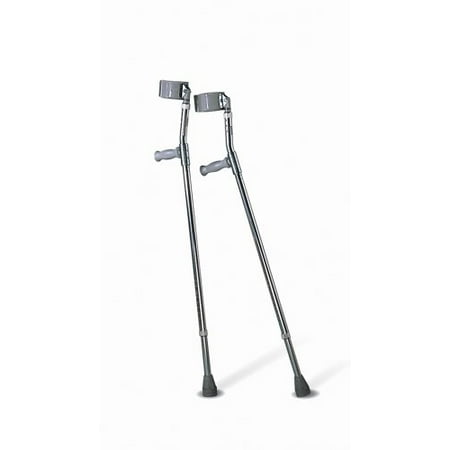 Medline MDS805160 Aluminum Forearm Crutches, Tall Adult (Pair of 2 Crutches)