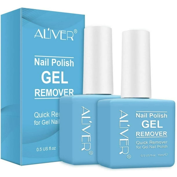 Aliver 2Pack Gel Remover Magic Burst Nail Polish Coat Soak Off Remover