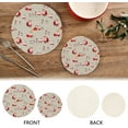 thumbnail image 4 of FREEAMG Christmas Santa Claus Pot Holder Trivets Set of 2, Heat Resistant Cotton Rope Round Trivets for Hot Dishes, Bowl,Teapot, Hot Pot and Pans, 4 of 7