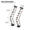 thumbnail image 2 of Honeii Buffalo Plaid Christmas Trees Print Long Socks,Novelty Design Socks Gift for Men and Women,Crew Socks,Calf Socks, 2 of 6