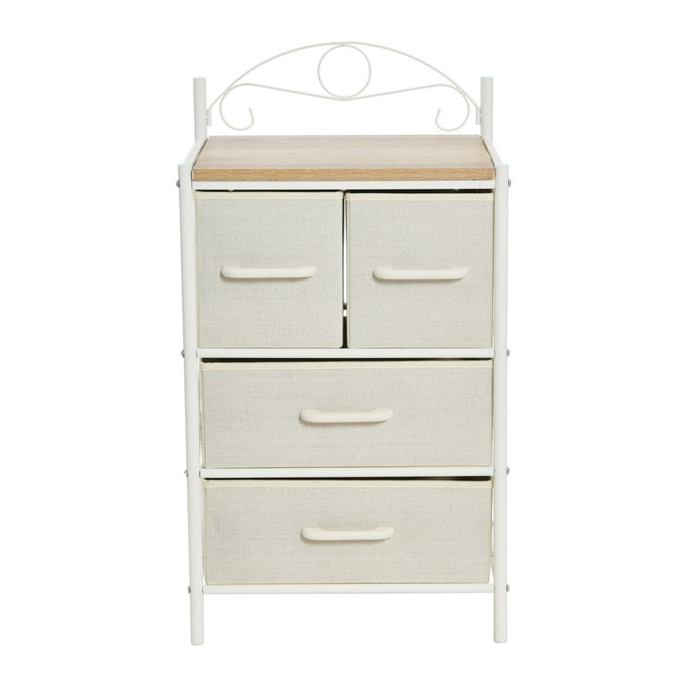 Household Essentials Short Storage Tower, 4 Drawer, Coastal