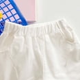 thumbnail image 4 of hoksml Back to School Girls Elastic Waist Cotton Chino Shorts Casual Playwear Shorts with Pockets, 4 of 6