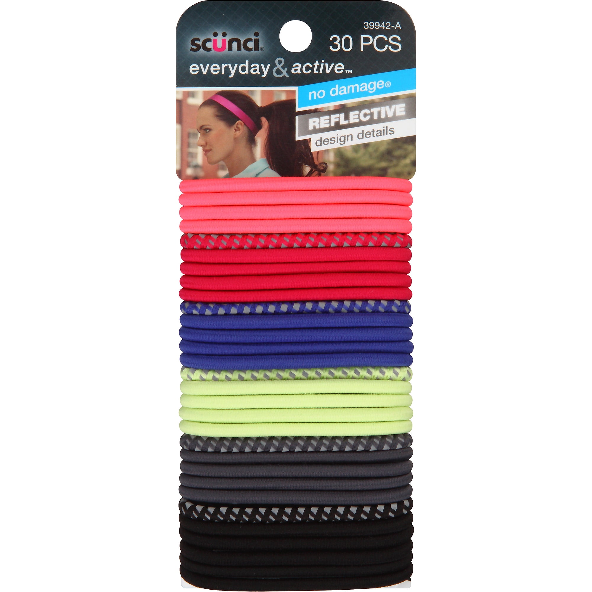 Scunci Everyday Active Hair Ties Colors 30 Count