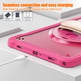 thumbnail image 5 of Dteck Case for Samsung Galaxy Tab S11 Case 11 Inch 2025, Heavy Duty Rugged Drop Protection Impact Resistant Shockproof Cover with Rotating Stand, Hand/Shoulder Strap,Rose, 5 of 7