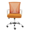 thumbnail image 2 of Modern Home Zuna Mid-Back Office Task Chair - Ergonomic Back Supporting Mesh Back Desk Chair (White/Orange), 2 of 7