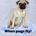 thumbnail image 2 of CafePress - FIN When Pugs Fly - Cute Infant Baby Football Bodysuit, 2 of 3