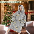 thumbnail image 2 of Blanket Hoodie Ultra Soft Oversized Blanket Sweatshirts with Hood Pocket and Sleeves Warm Cozy Wearable Hooded Blankets Sweater One Size for Teens Boys Girls Panda, 2 of 10