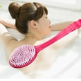 thumbnail image 5 of HANXIULIN Silicone Long Handle Brush for Shower Srush Back Brush Body Exfoliator, 5 of 9