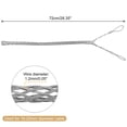 thumbnail image 2 of Cable Pulling Grip 2.4FT Double Head Galvanizing Steel for Light & Heavy Cable(d:18-25mm,Silver), 2 of 6
