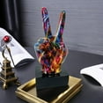 thumbnail image 6 of Hand Sculpture, Unique Hand Resin Statue, Abstract Art Sculpture Colorful Thumbs Peace Figurines, Acting Signal Table Sculpture for Shelf Desk, 6 of 9