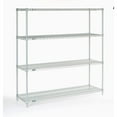 thumbnail image 3 of Nexel 4 Tier Wire Shelving Starter Unit, Stainless Steel, 60"W x 21"D x 63"H, 3 of 4