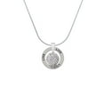 thumbnail image 2 of Delight Jewelry Silvertone Clear Crystal Sparkle Spinner Live Ring Charm Necklace, 18", 2 of 4