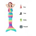 thumbnail image 4 of Mermaid Tails, Mermaid Tails For Swiming For Girls,4 PCS Girls Swimsuit Bathing Suits Bikini with Cover Up Birthday Gift for Girl 3-11 Years (Monofin not included.), 4 of 7