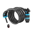 thumbnail image 3 of Candado de cable con contraseña, resistente, de 5 dígitos y sin llave, para cercas al aire libre Azul, 3 of 8