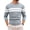 Light Blue, variant on Men's Crew Neck Knit Sweater Long Sleeve Striped Pullover Casual Polyester Top