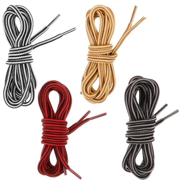 HAMPPLIES 4 Pairs 120cm Assorted Color Round Cotton Shoe Laces for Sneakers