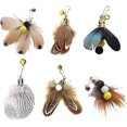 thumbnail image 1 of Cat Insect Feather Toys,6pcs Replacement Insect Cat Toy Feathers Refill With Bell Cat Interactive Toys, 1 of 5