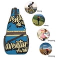 thumbnail image 5 of Lsque Adventure Awaits Pattern Cross Chest Bag Diagonally – Premium Durable Front Chest Sling with Adjustable Padded Strap, High-Capacity Storage, 5 of 8