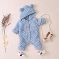 thumbnail image 4 of 1 Uds. Conjuntos mameluco tejido para bebé, niño y niña, Sudadera con capucha, suéter, mono de oso, mono de una pieza, prendas de vestir exteriores, 4 of 8