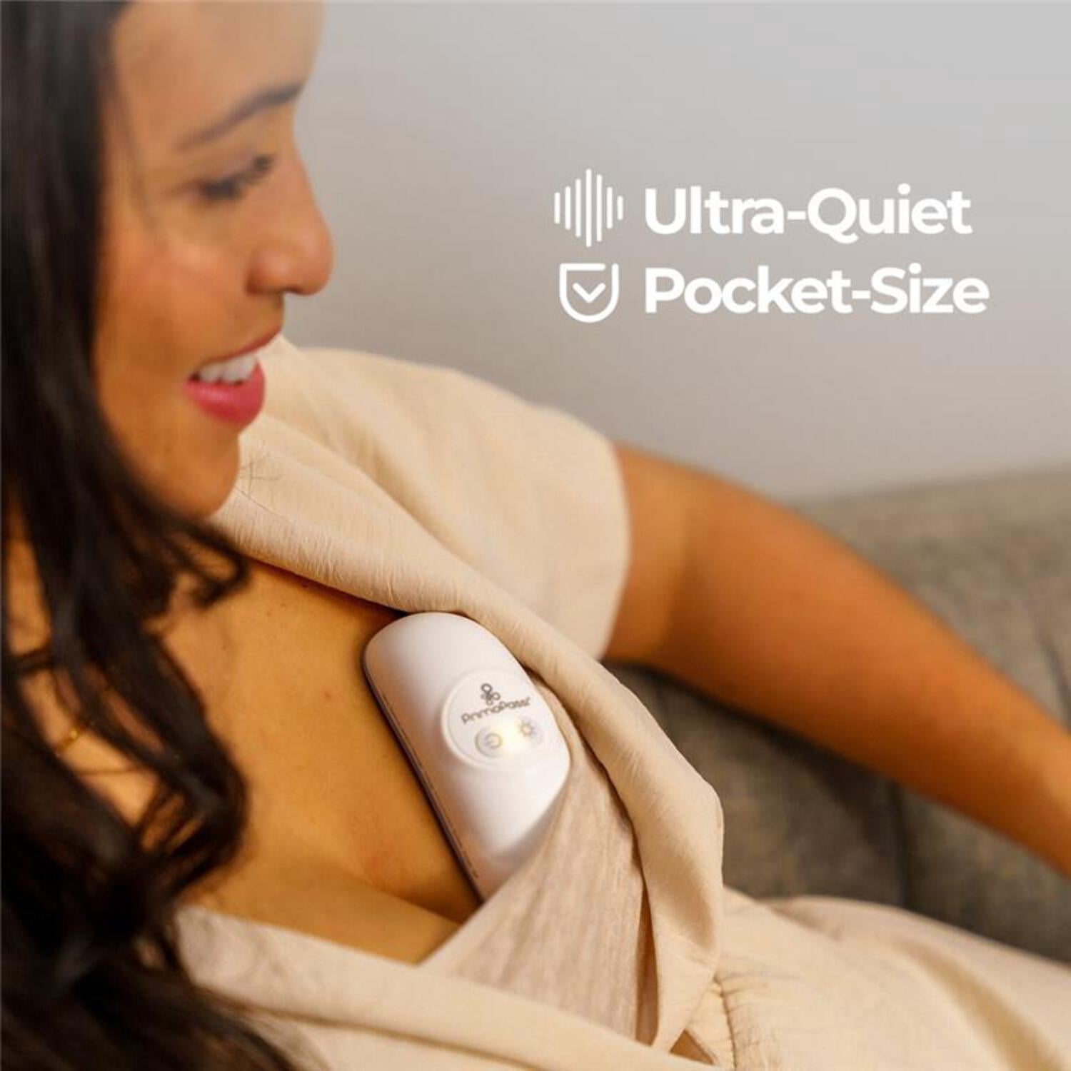 Primo Passi Heated Lactation Massager, Breastfeeding Massager for Nursing Moms, Rechargeable