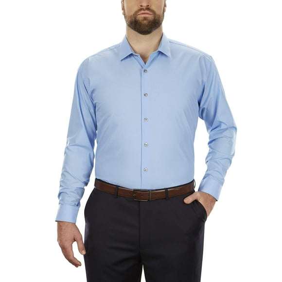 Camisa de vestir Kenneth Cole UNLISTED para hombres grandes y altos, azul claro