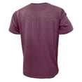 thumbnail image 4 of Men's Henley Shirt Basic T Shirt, Moisture Wicking Breathable 3 Button Down Short Sleeve Wine, 4 of 7