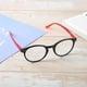 thumbnail image 5 of Gafas de lectura elegantes con bisagra de resorte, lentes de presbicia plegables para hombres y mujeres - +1.50 Marco negro y rojo, 5 of 8