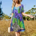 thumbnail image 4 of Vestido sin mangas con estampado de cachemira y lirios, vestidos largos para mujer, falda de verano para mujer, vestido de fiesta de lujo para mujer, vestido, 4 of 7