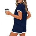 thumbnail image 5 of Plcasen Womens Lounge Sets Two Piece Sets Summer Polo Shirts and Drawstring Shorts Matching Clothing Vacation Outfits, 5 of 5